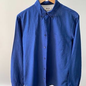 Acne Studios Bright Blue Linen Button-down